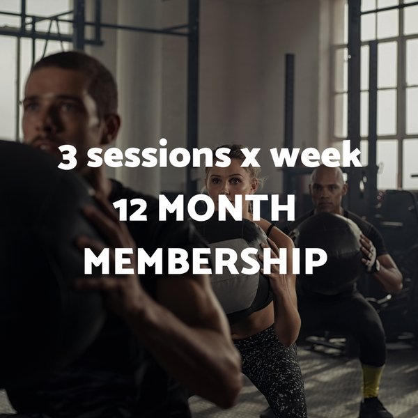 3 Sessions Per Week: 12 Month Membership