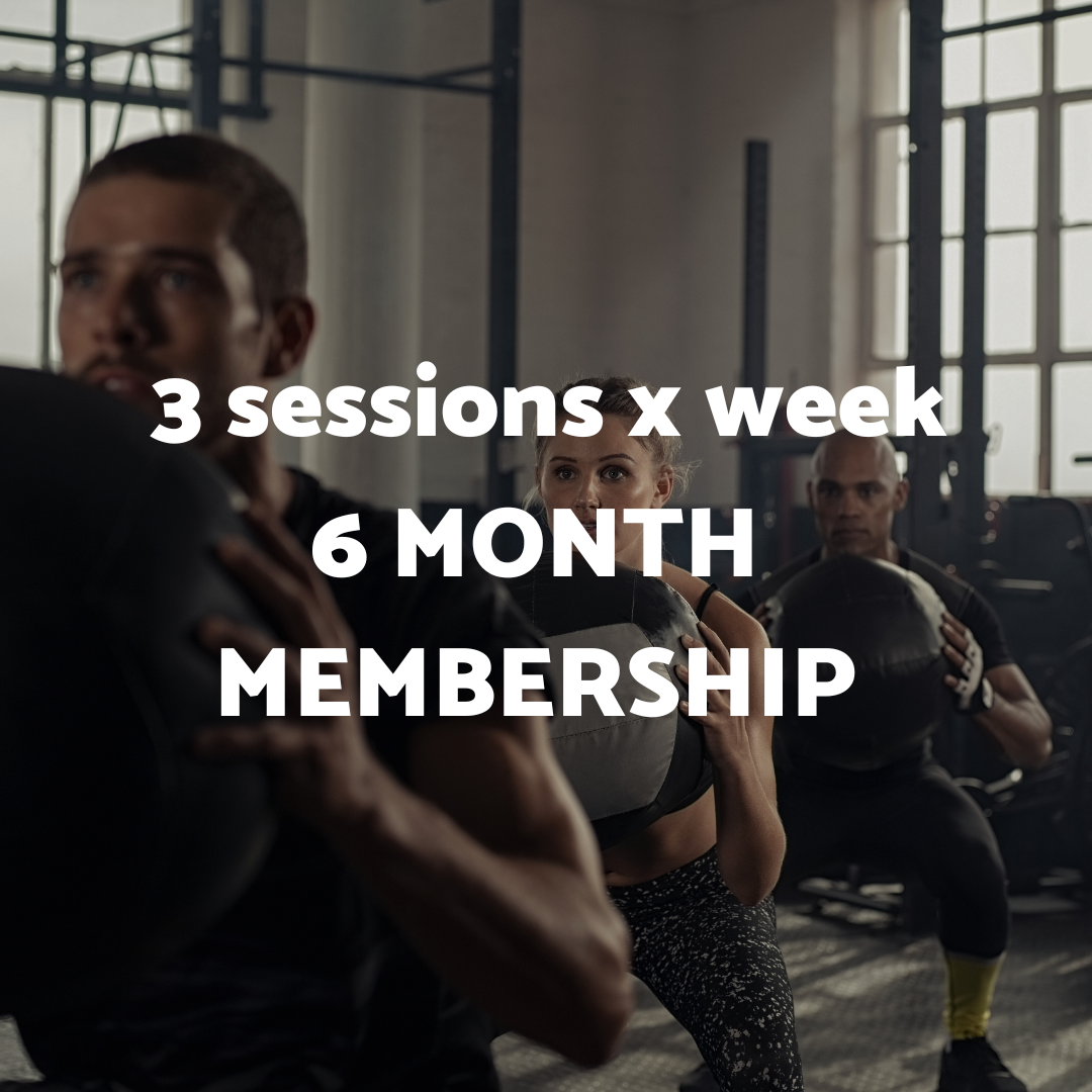 3 Sessions Per Week: 6 Month Membership
